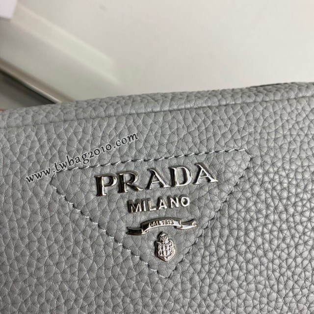 Prada專櫃新款普拉達雙肩帶鹿皮紋牛皮單肩斜挎包 1BH082 csp1076